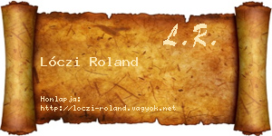 Lóczi Roland névjegykártya