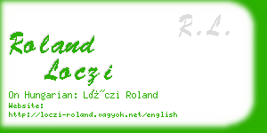 roland loczi business card