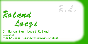 roland loczi business card